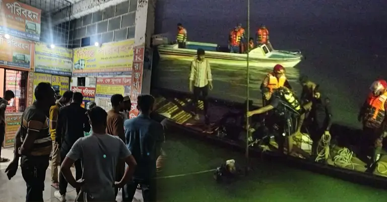 কুমারখালী বাস টার্মিনাল; দৌলতদিয়া ফেরিঘাটে উদ্ধারকর্মীদের অভিযান